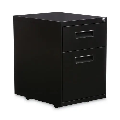 Alera® File Pedestal, 2-Drawer, Box/File, Legal/Letter, Black