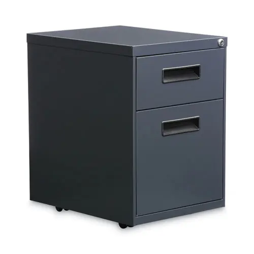 Alera® File Pedestal, 2-Drawer Box/File, Legal/Letter, Charcoal