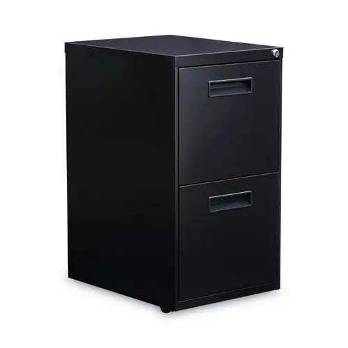 Alera® File Pedestal, 2 Legal/Letter-Size File Drawers, Black