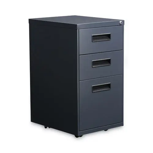 Alera® File Pedestal, 3-Drawer (Box/Box/File), Legal/Letter, Charcoal, Freestanding