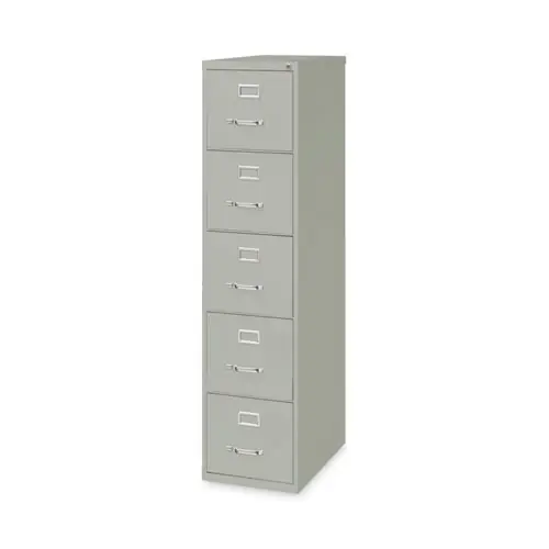 Alera® Five-Drawer Economy Vertical File, Light Gray, 15"W x 26.5"D x 61.37"H
