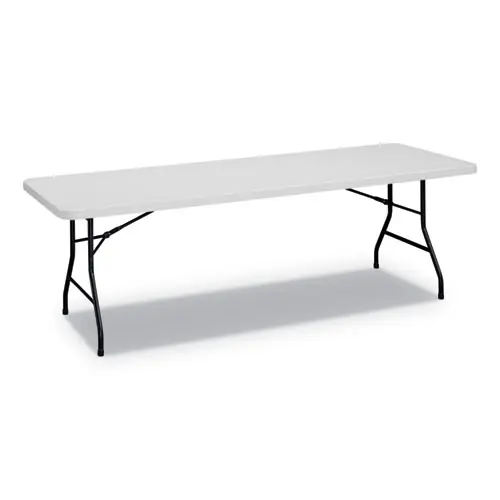 Alera® Fold in Half Plastic Folding Table, 96w x 30d x 29.25h, White