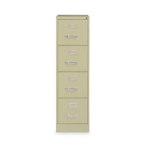 Alera® Four-Drawer Economy Vertical File, Putty, 4 Letter-Size Drawers, 15"W x 22"D x 52"H