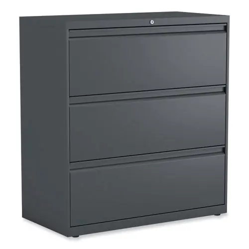 Alera® Lateral File, 3-Drawer, Charcoal, 36"W x 18.63"D x 40.25"H