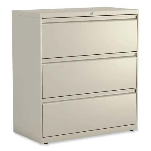 Alera® Lateral File Cabinet, 3-Drawer, Putty, 36"W x 18.63"D x 40.25"H