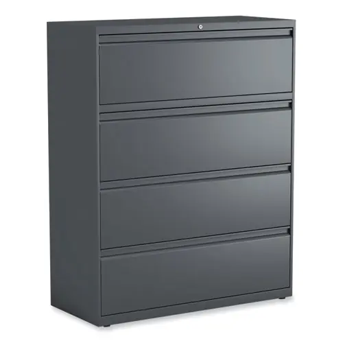 Alera® Lateral File, Charcoal, 4-Drawer, 42"W x 18.63"D x 52.5"H