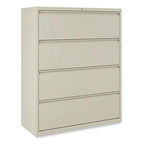 Alera® Lateral File, 4-Drawer, Legal/Letter Size, Putty, 42"W x 18.63"D x 52.5"H