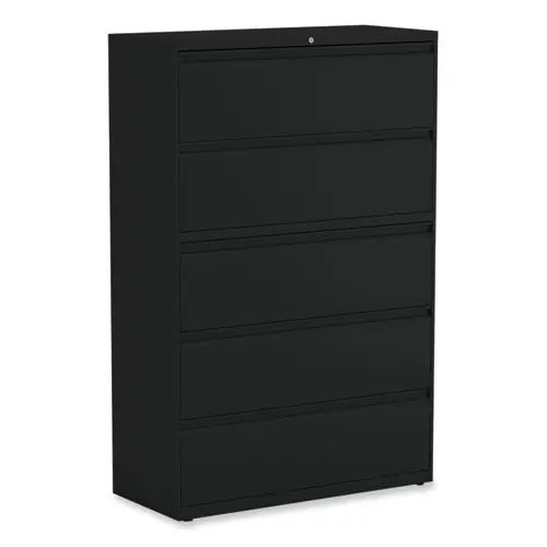Alera® Lateral File, 5 Legal/Letter/A4/A5-Size File Drawers, Black