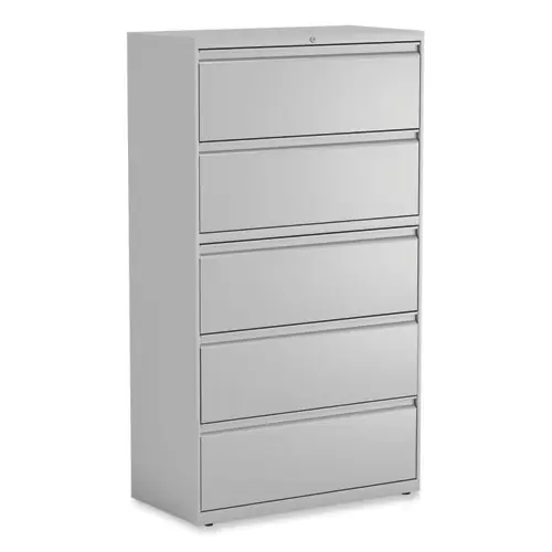 Alera® Lateral File, 5 Legal/Letter/A4/A5-Size File Drawers, Light Gray