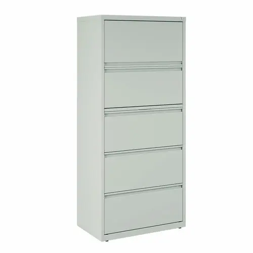 Alera® Lateral File, 5 Legal/Letter-Size File Drawers, Light Gray