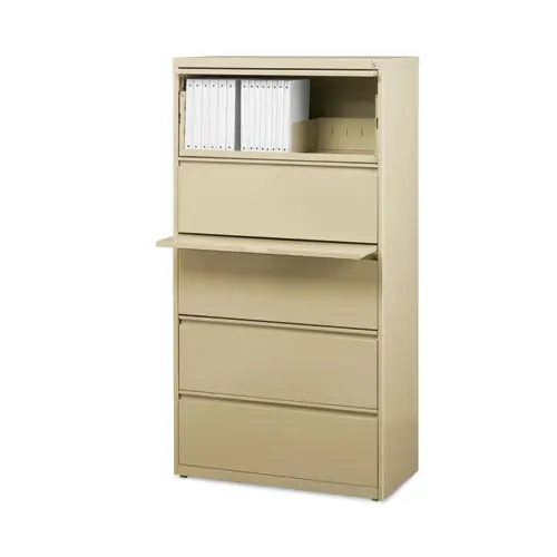 Alera® Lateral File, Five Legal/Letter/A4-Size File Drawers, Putty