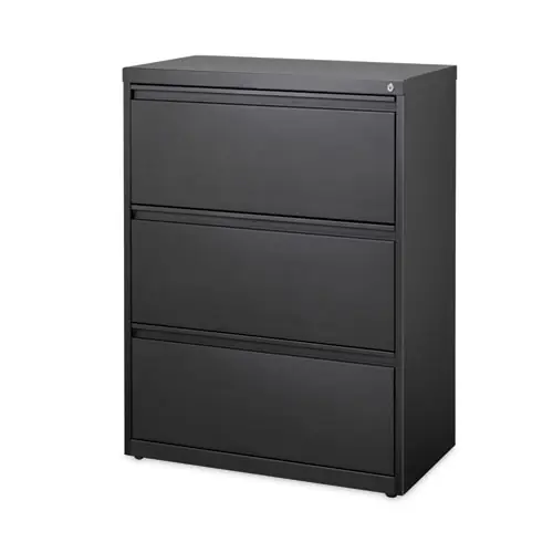 Alera® Lateral File, Three Legal/Letter/A4-Size File Drawers, Black