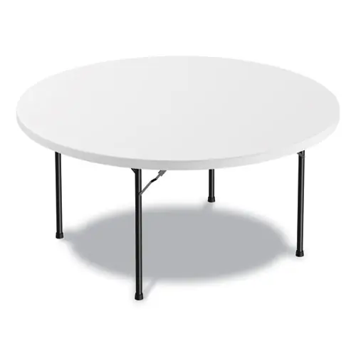 Alera® Round Plastic Folding Table, 60" Diameter x 29.25"H, White