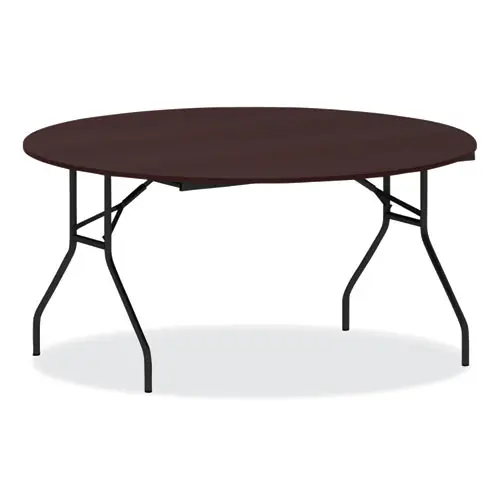 Alera® Round Wood Folding Table, 59" Diameter x 29.13" H, Mahogany