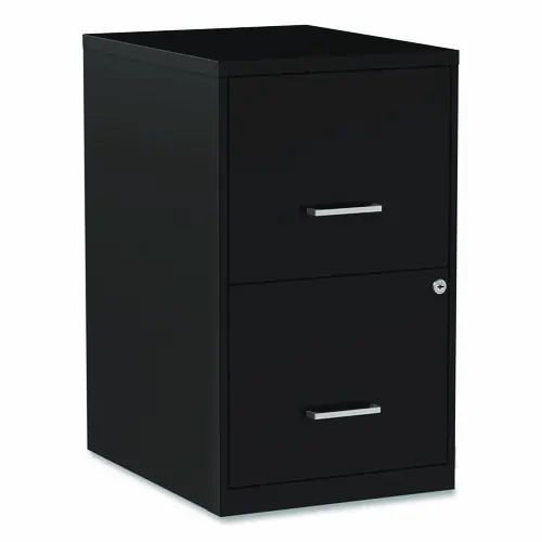 Alera® Soho Vertical File Cabinet, 2 Drawers, Letter Size, Black