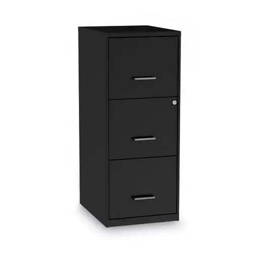 Alera® Soho Vertical File Cabinet, 3-Drawer, Letter Size, Black