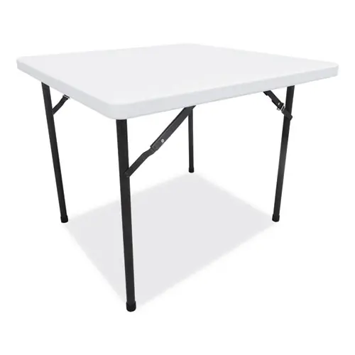 Alera® Square Plastic Folding Table, White, 36" x 36" x 29.25"