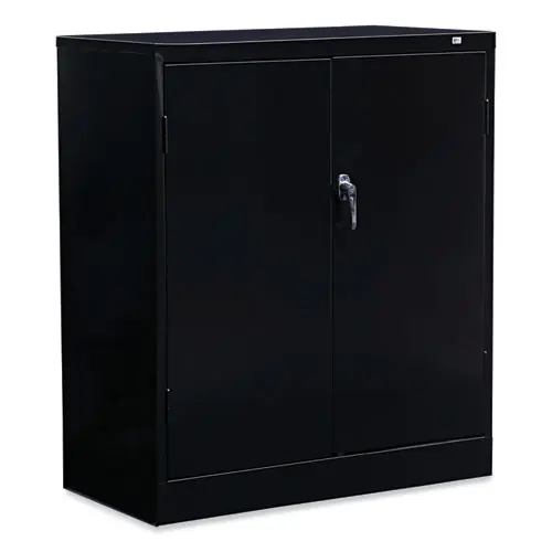 Alera® Standard Assembled Storage Cabinet, Black, 36" W x 18" D x 42" H