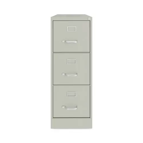 Alera® Three-Drawer Economy Vertical File, Letter-Size, Light Gray, 15"W x 22"D x 40.19"H