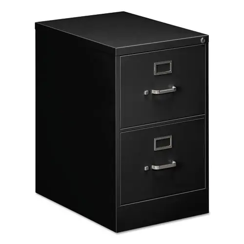 Alera® Two-Drawer Economy Vertical File, Black, 2 Legal-Size Drawers