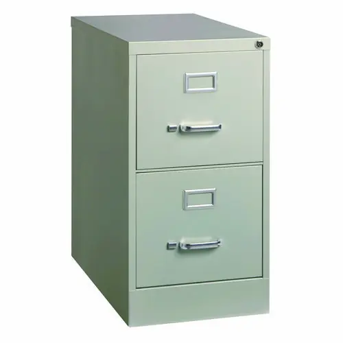 Alera® Two-Drawer Economy Vertical File, 2 Letter-Size File Drawers, Light Gray