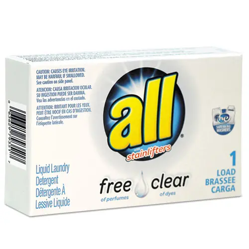 All® Free Clear HE Liquid Laundry Detergent, Unscented, 100/Carton