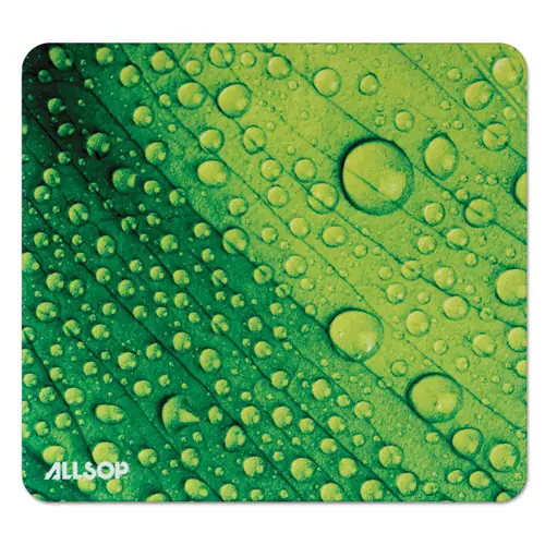 Allsop® Naturesmart Mouse Pad, Leaf Raindrop Design