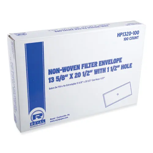 AmerCareRoyal® Filter Envelope, Fry Oil, 13.75" x 20.75" with 1.5" Hole, 100/Carton