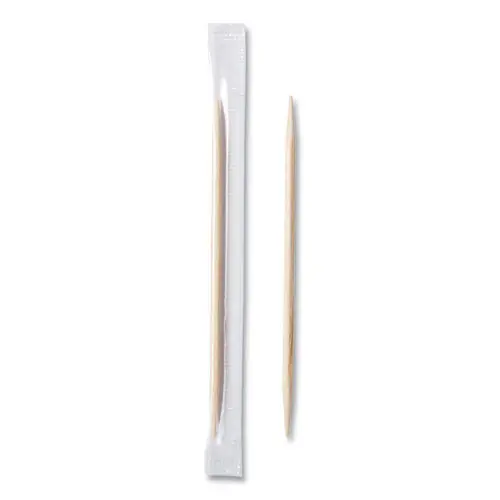 AmerCareRoyal® Mint Cello-Wrapped Wood Toothpicks, 2.5", Natural, 1,000/Box, 15 Boxes/Carton
