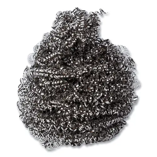 AmerCareRoyal® Stainless Steel Sponge, Gray, 1.50 oz, 12/Pack, 12 Packs/Carton