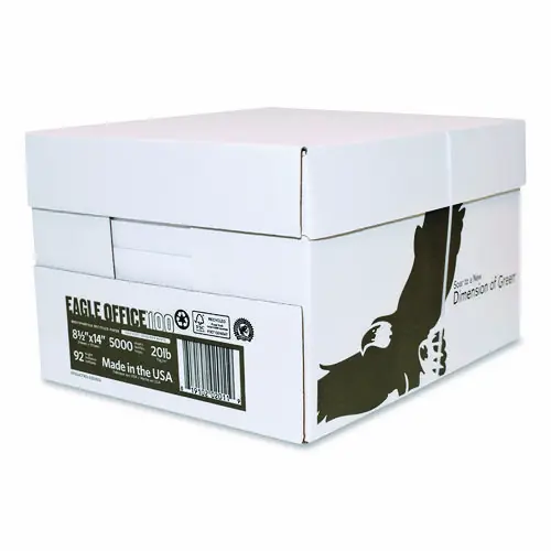 American Eagle Paper Mills® Recycled Multipurpose Paper, 92 Bright, 20 lb Bond, 8.5 x 14, White
