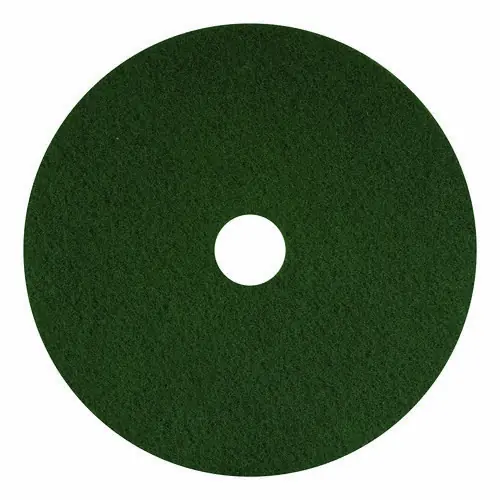 Americo® Scrubbing Pads, 12" Diameter, Green, 5/Carton