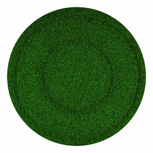 Americo® TurfScrub Brush Floor Pad, 20" Diameter, Green, 4/Carton