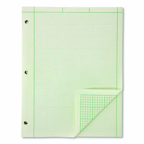 Ampad® Evidence Engineer's Computation Pad, Cross-Section Quadrille Rule, 200 Sheets, 8.5" x 11" Green-Tint
