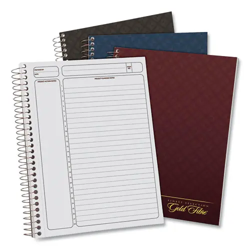 Ampad® Gold Fibre Project Planner, 1-Subject, Lecture/Cornell Rule, 84 Sheets, 9.5" x 7.25", Assorted Cover Colors