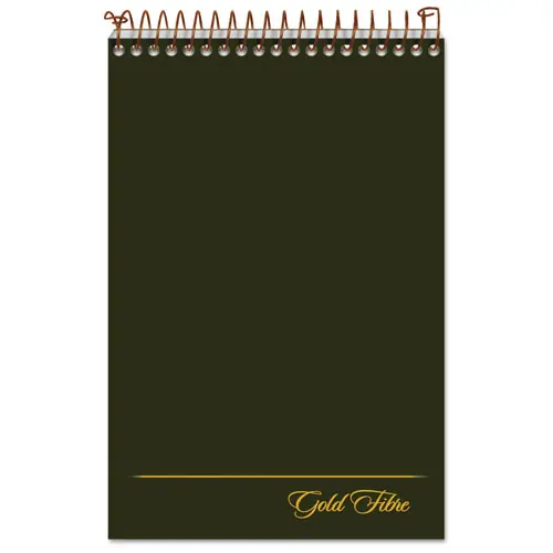 Ampad® Gold Fibre Steno Pads, Gregg Rule, Designer Green/Gold Cover, 100 White 6 x 9 Sheets