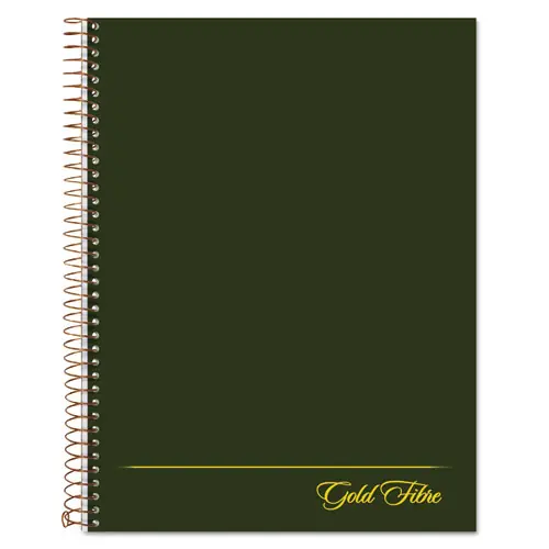Ampad® Gold Fibre Wirebound Project Notes Book, Project-Management Format, Green Cover, 84 Sheets, 9.5" x 7.25"