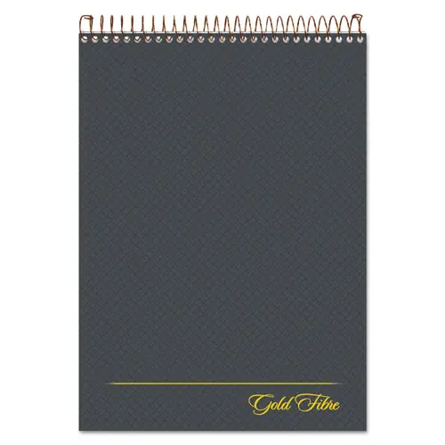 Ampad® Gold Fibre Wirebound Project Notes Pad, Project-Management Format, Gray Cover, 70 White Sheets, 8.5 x 11.75 inches