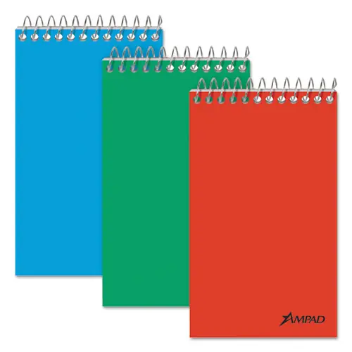 Ampad® Memo Pads, Narrow Rule, Assorted Cover Colors, 3/Pack