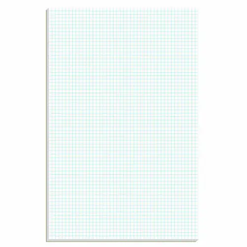 Ampad® Quadrille Pads, Quadrille Rule (4 sq/in), 50 White Sheets, 11 x 17, 15 lb Bond