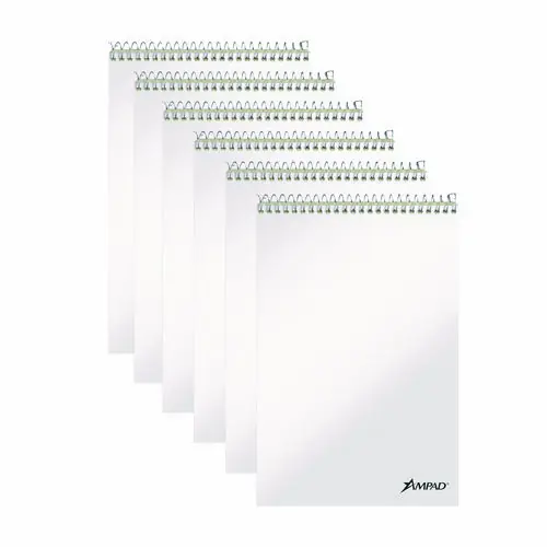 Ampad® Steno Pads, Gregg Rule, Green Cover, 80 Green-Tint 6 x 9 Sheets, 6/Pack