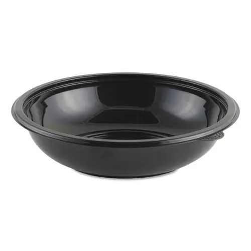 Anchor Packaging Crystal Classics Bowl, 32 oz, 8.5" Diameter x 2.14" H, Black, Plastic, 300/Carton