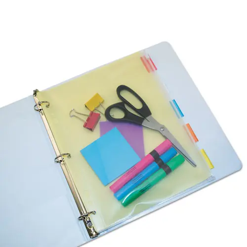 Angler's Zip-All Ring Binder Pocket, Clear, 8.5" x 11"