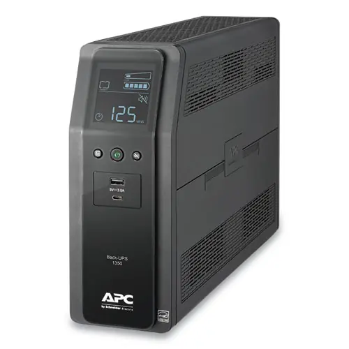 APC® BN1350M2 Back-UPS PRO BN Series Battery Backup System, 10 Outlets, 1,350 VA, 1,080 J