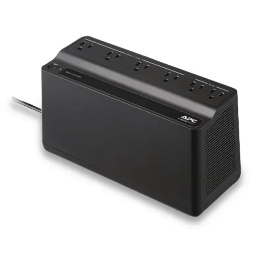 APC® BN450M Back-UPS 450 VA Battery Backup System, 6 Outlets, 450 VA, 180 J