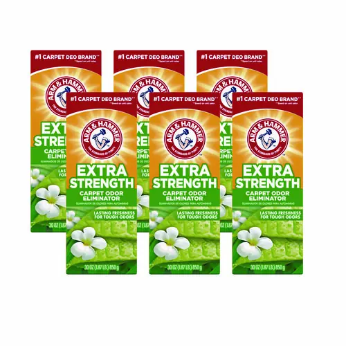 Arm & Hammer™ Deodorizing Carpet Cleaning Powder, Fresh, 30 oz Box, 6/Carton