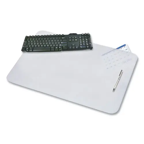 Artistic® KrystalView Desk Pad with Antimicrobial Protection, 17 x 12, Frosted Finish, Clear