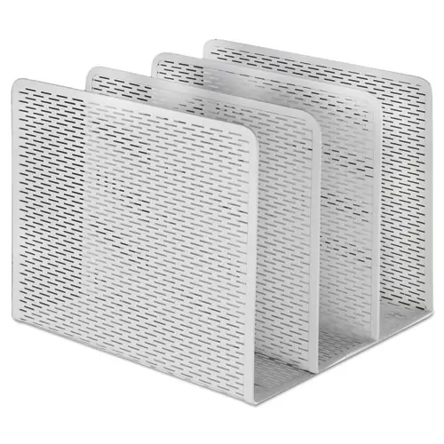 Artistic® Urban Collection Punched Metal File Sorter, 3 Sections, Letter Size, White