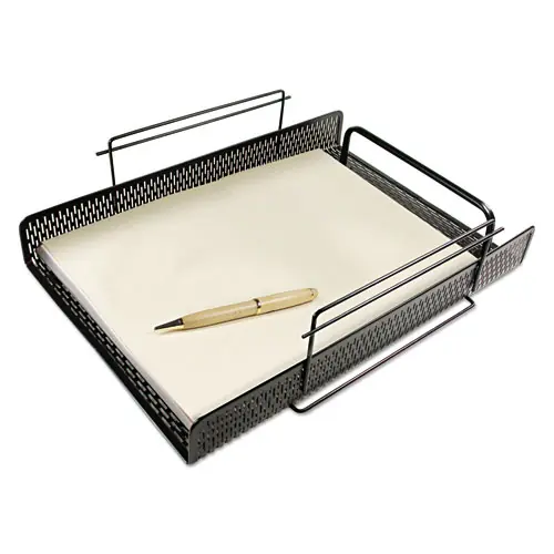 Artistic® Urban Collection Punched Metal Letter Tray, 1 Section, Black