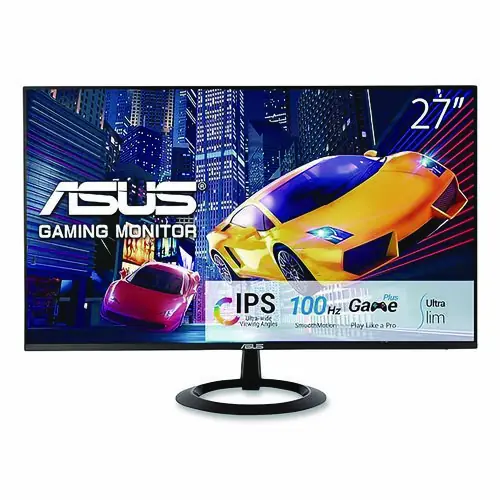 ASUS VZ27EHF LCD Gaming Monitor, 27" Widescreen, IPS Panel, Full HD 1920x1080, 100Hz
